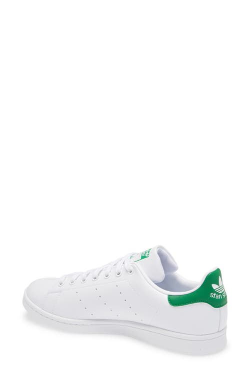 Shop Adidas Originals Adidas Stan Smith Low Top Sneaker In White/white/green