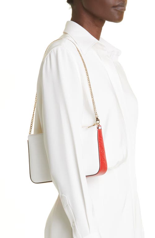 Shop Christian Louboutin Loubila Hybrid Pouch Crossbody In Bianco/loubi/bianco