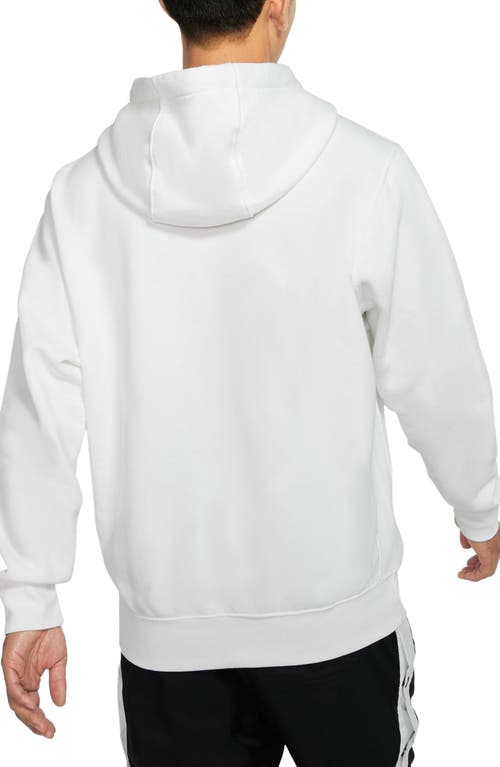 Shop Nike Sportswear Club Fleece Logo Hoodie In White/black