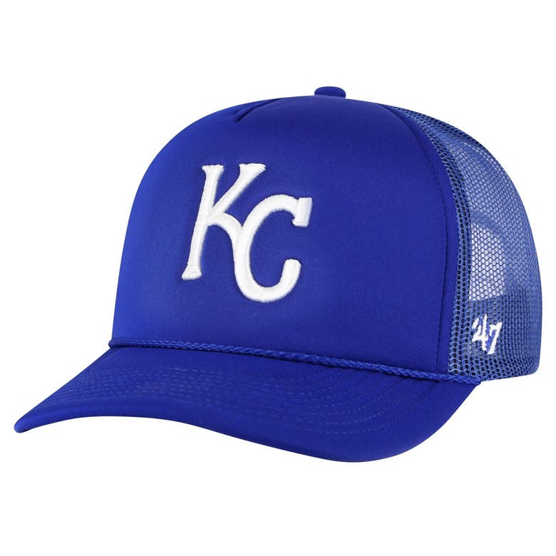 Shop 47 ' Royal Kansas City Royals Foamo Trucker Snapback Hat