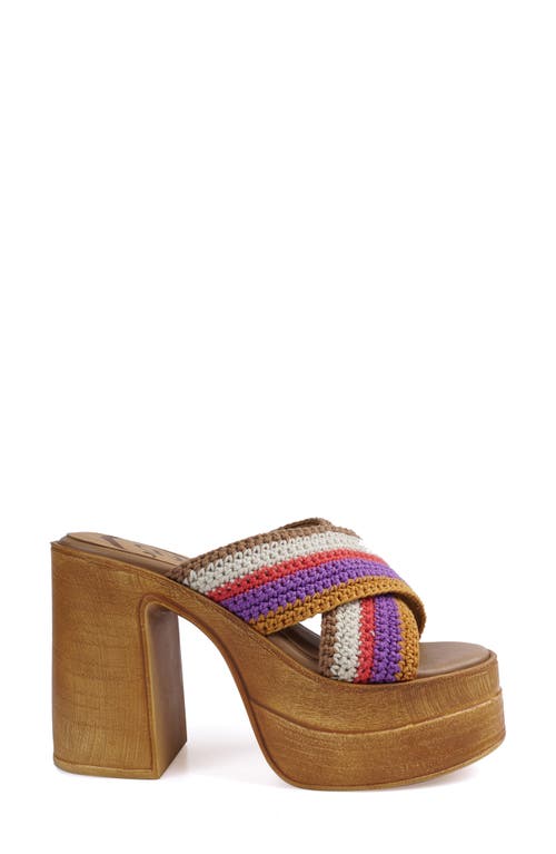 Shop Candies Candie's Erismar Platform Sandal In Natural Fabric