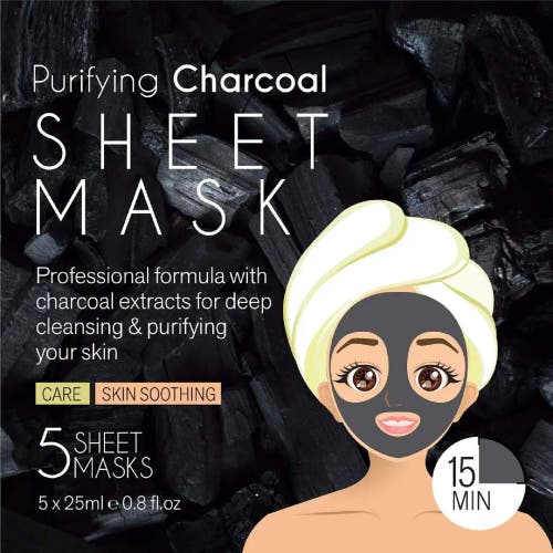 Shop Pursonic Purifying Charcoal Sheet Mask In Black