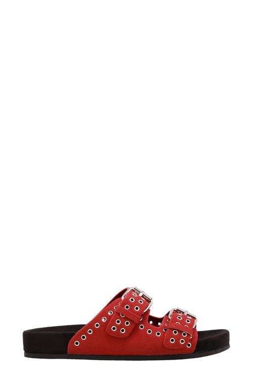 Mia Brooklyn Slide Sandal In Red