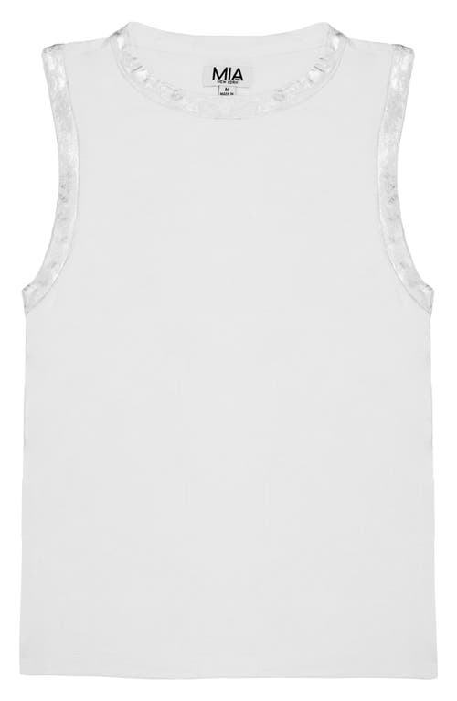 MIA New York Kids' Metallic Edge Tank Top White at Nordstrom,