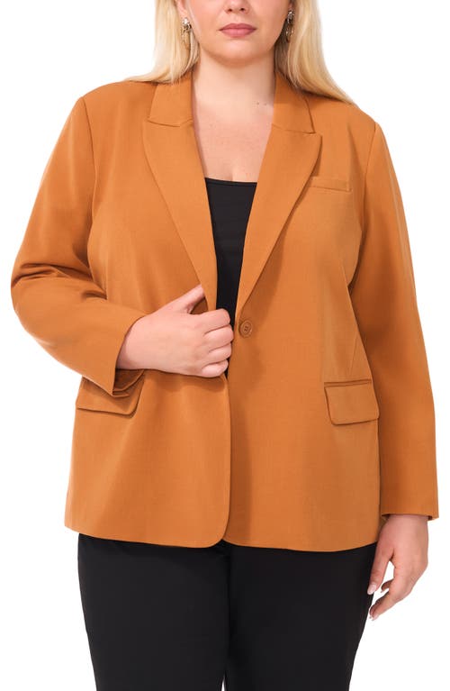 Shop Halogenr Halogen(r) Oversize One-button Blazer In Leather Brown