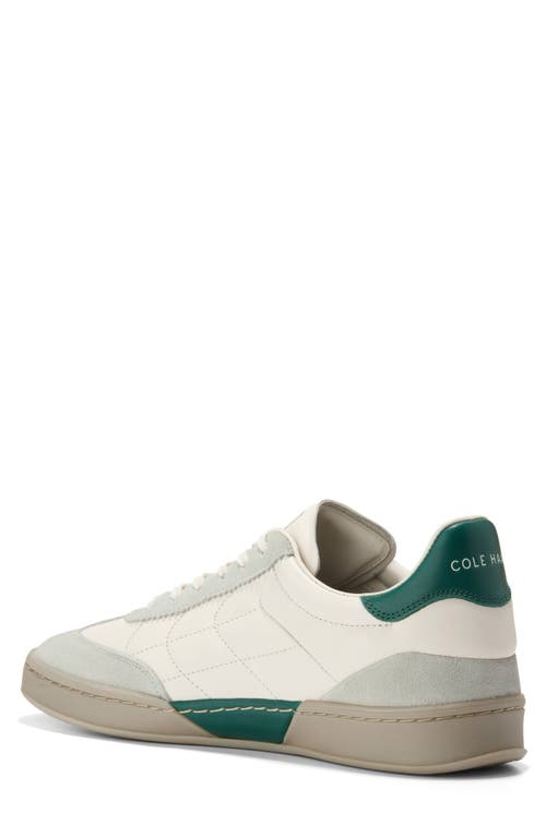 Shop Cole Haan Grandpro Breakaway Leather Sneaker In Ivory/rain Forest