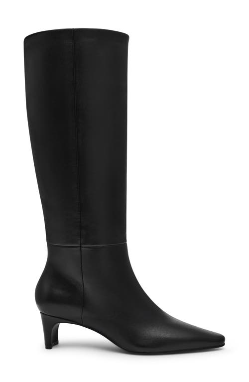 Shop Steve Madden Dagne Knee High Boot In Black Leather