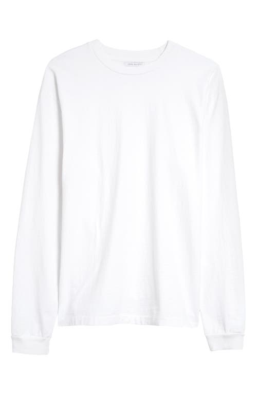 John Elliott University Long Sleeve Cotton T-Shirt White at Nordstrom,