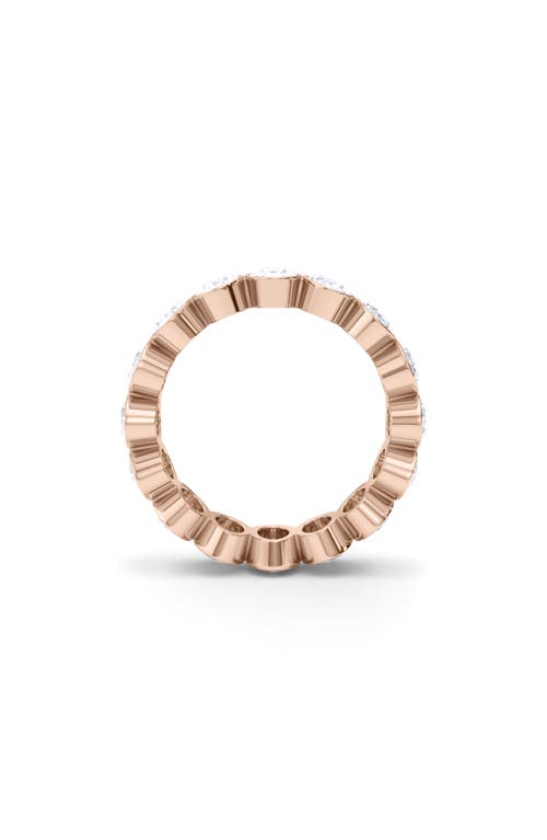 Hautecarat Oval Cut Lab Created Diamond Eternity Ring In Rose Gold