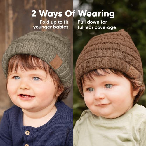 Keababies 3-pack Warmzy Baby Beanies In Dune