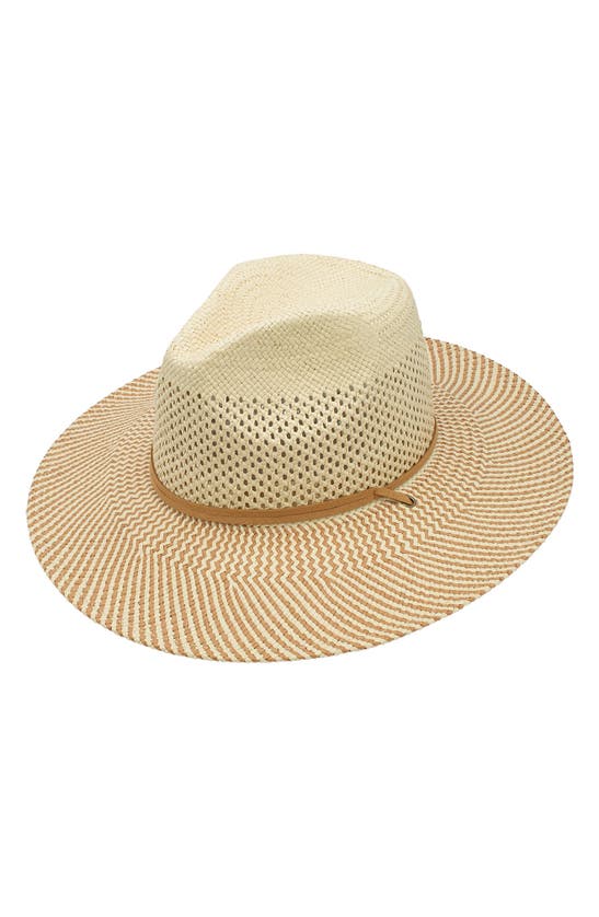 Shop Peter Grimm Peru Perforated Straw Hat In Tan