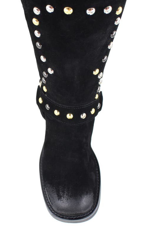 Ziginy Cinnia Studded Water Resistant Boot In Black