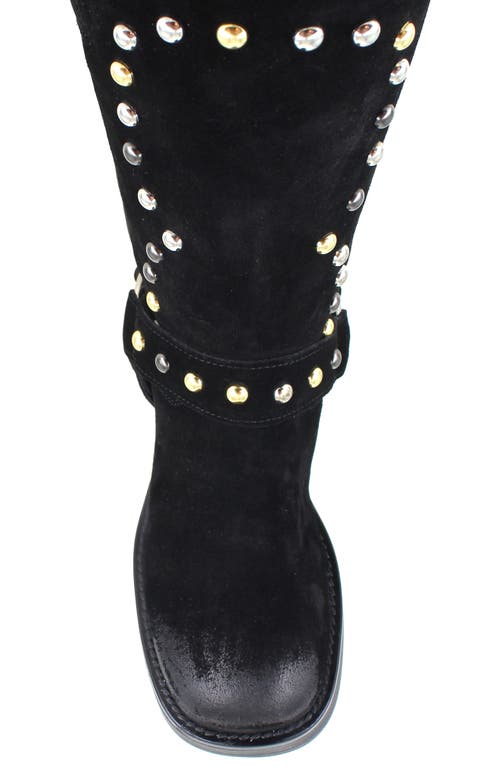 Shop Ziginy Cinnia Studded Water Resistant Boot In Black