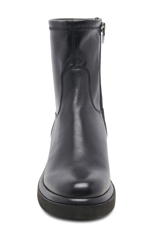 Dolce Vita Simaya H2o Waterproof Platform Bootie In Black Leather H2o