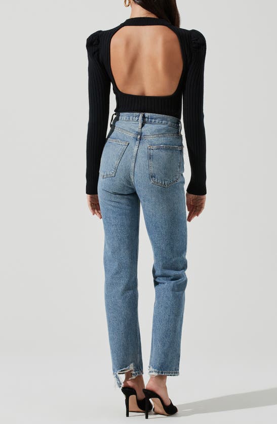 ASTR BACK CUTOUT SWEATER