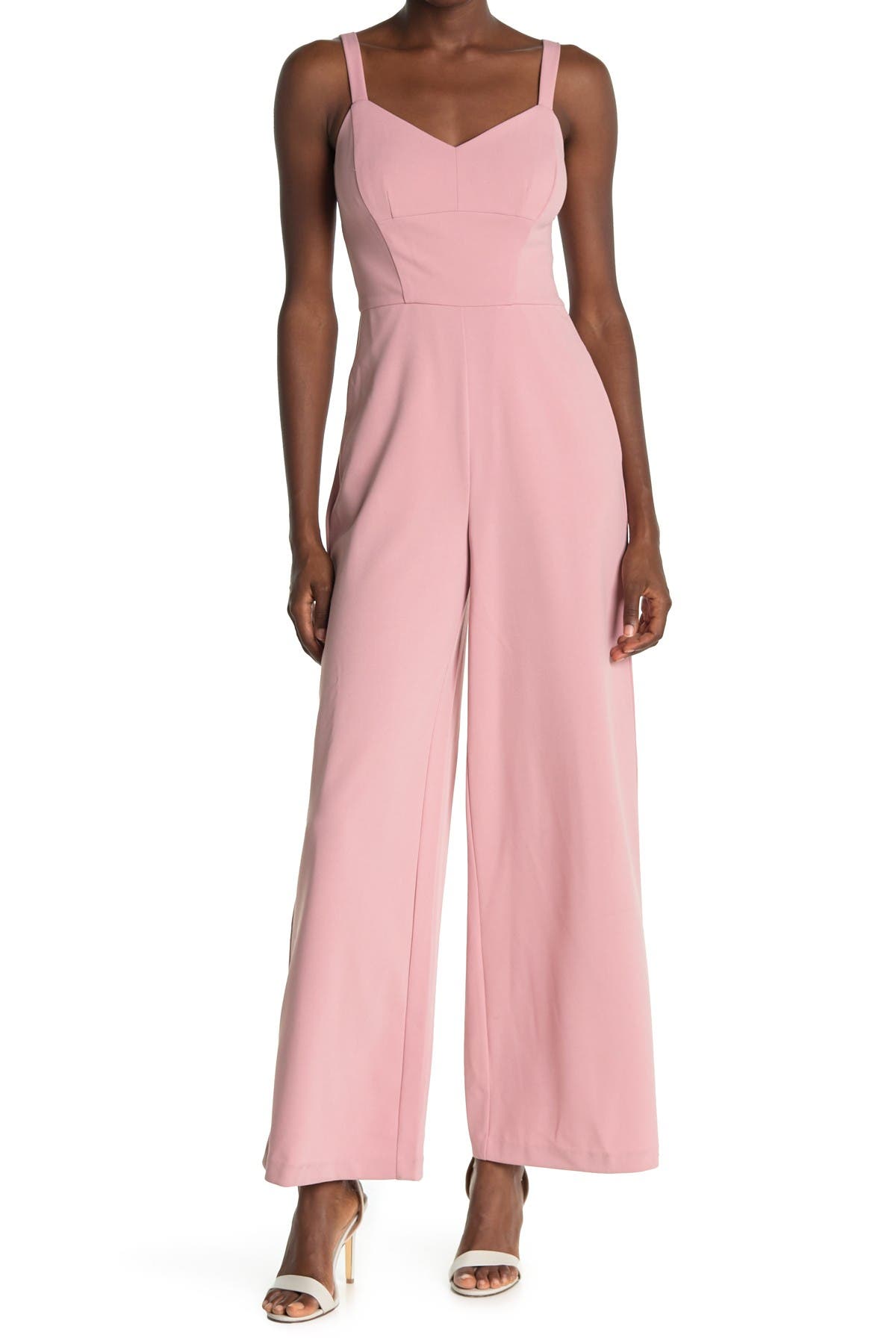 Crepe Jumpsuit In Mauve Pink | ModeSens