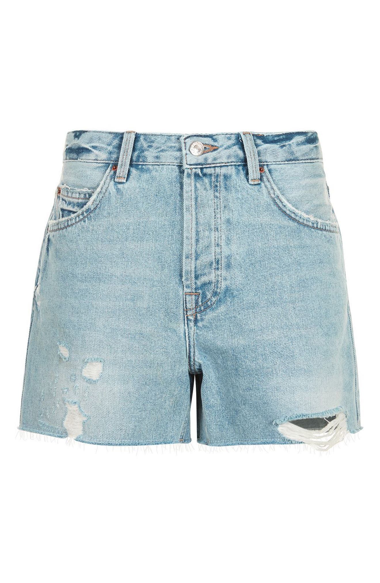 topshop ashley ripped boyfriend shorts