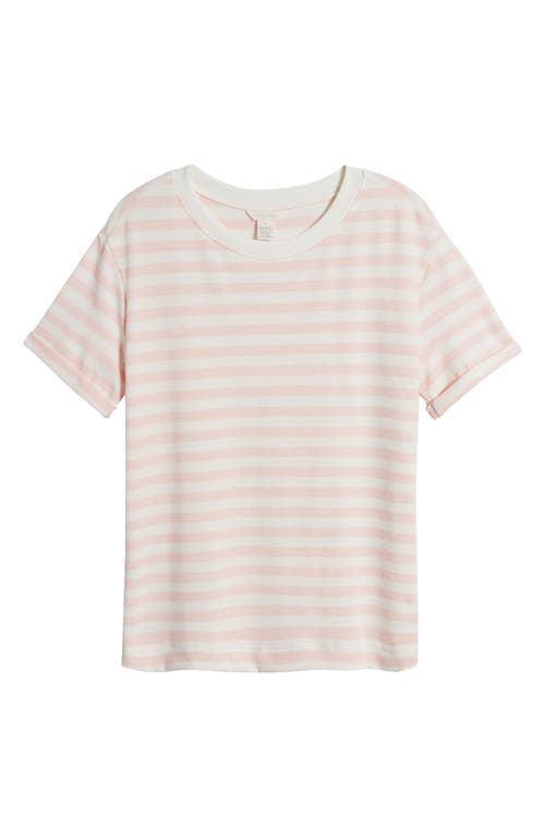 Shop Caslonr Caslon(r) Ease Stripe Crewneck T-shirt In Pink Beach- White Charm Stripe