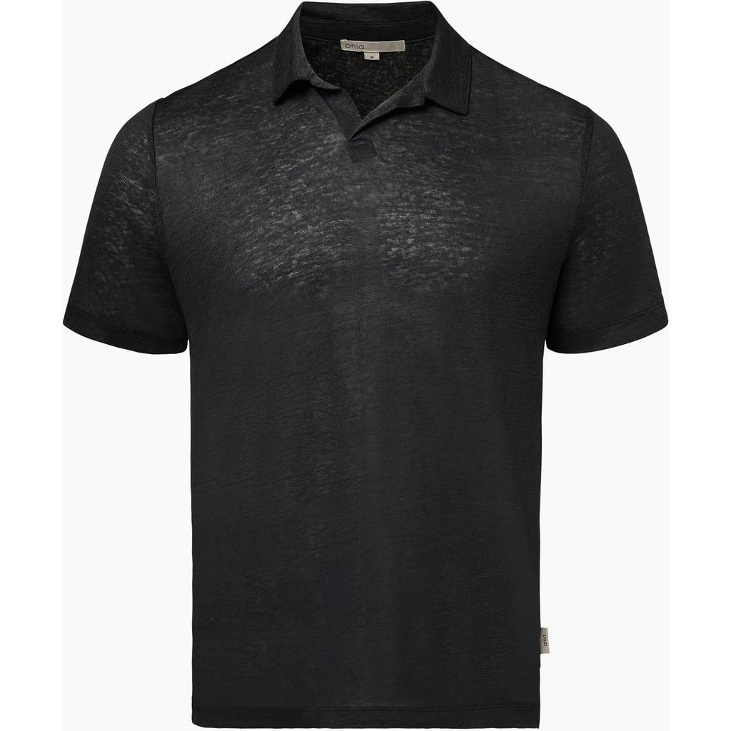 Onia Shaun Linen Polo In Multi