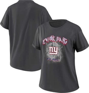 WEAR by Erin Andrews Women's WEAR by Erin Andrews Charcoal New York Giants  Boyfriend T-Shirt
