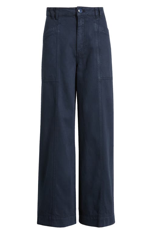 Shop Treasure & Bond Cotton Blend Twill Utility Pants In Navy Blazer