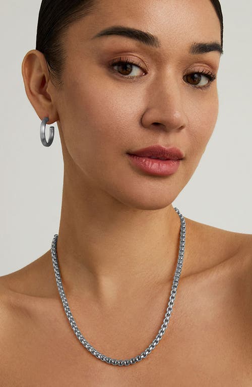 Shop Dean Davidson Softbox Chain Necklace In Silver