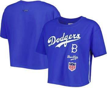 Pro Standard Women's Pro Standard Royal Brooklyn Dodgers Cooperstown  Collection Retro Classic Cropped Boxy T-Shirt