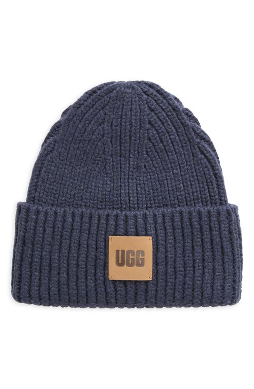 Ugg(r) Chunky Rib Beanie In Navy