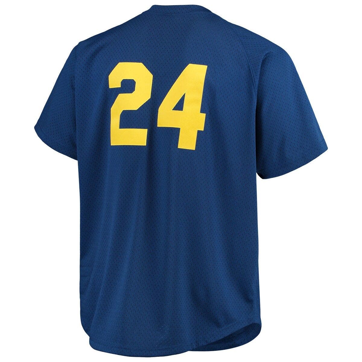 Mitchell & Ness Authentic Ken Griffey Jr Seattle Mariners 2010 Men Baseball Jersey Mariners Blue main image 1