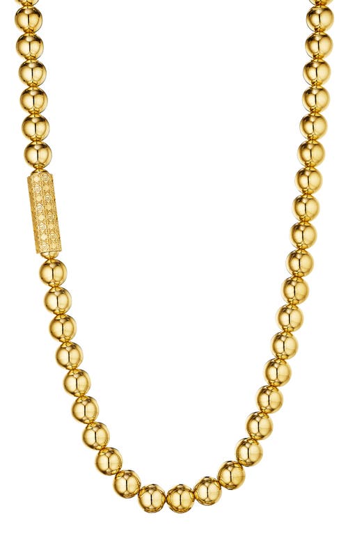 ManLuu Long Beaded Necklace in 18K Gold Vermeil