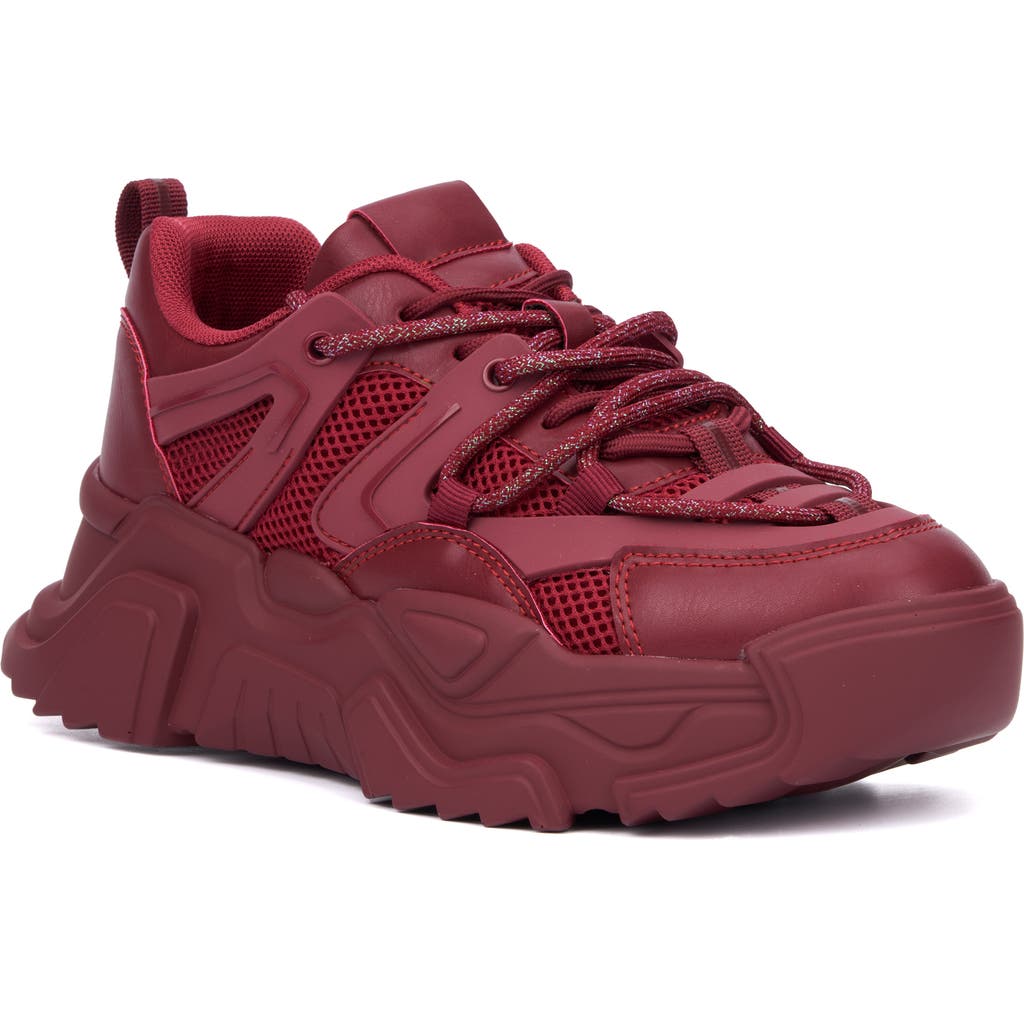 Olivia Miller Zenith Sneaker In Burgundy