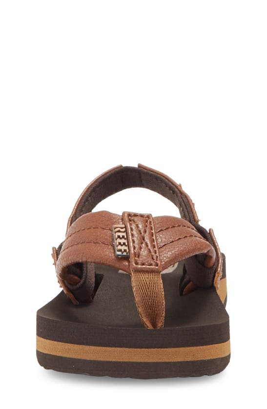 Shop Reef Kids' Little Ahi Flip Flop In Brown