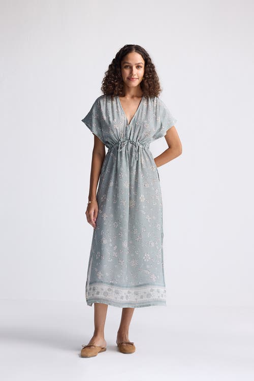 Reistor Gathered Maxi Dress In Serene Symphony