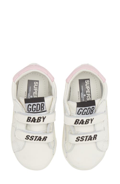 Golden Goose Baby School Set Sneakers In White/baby Pink