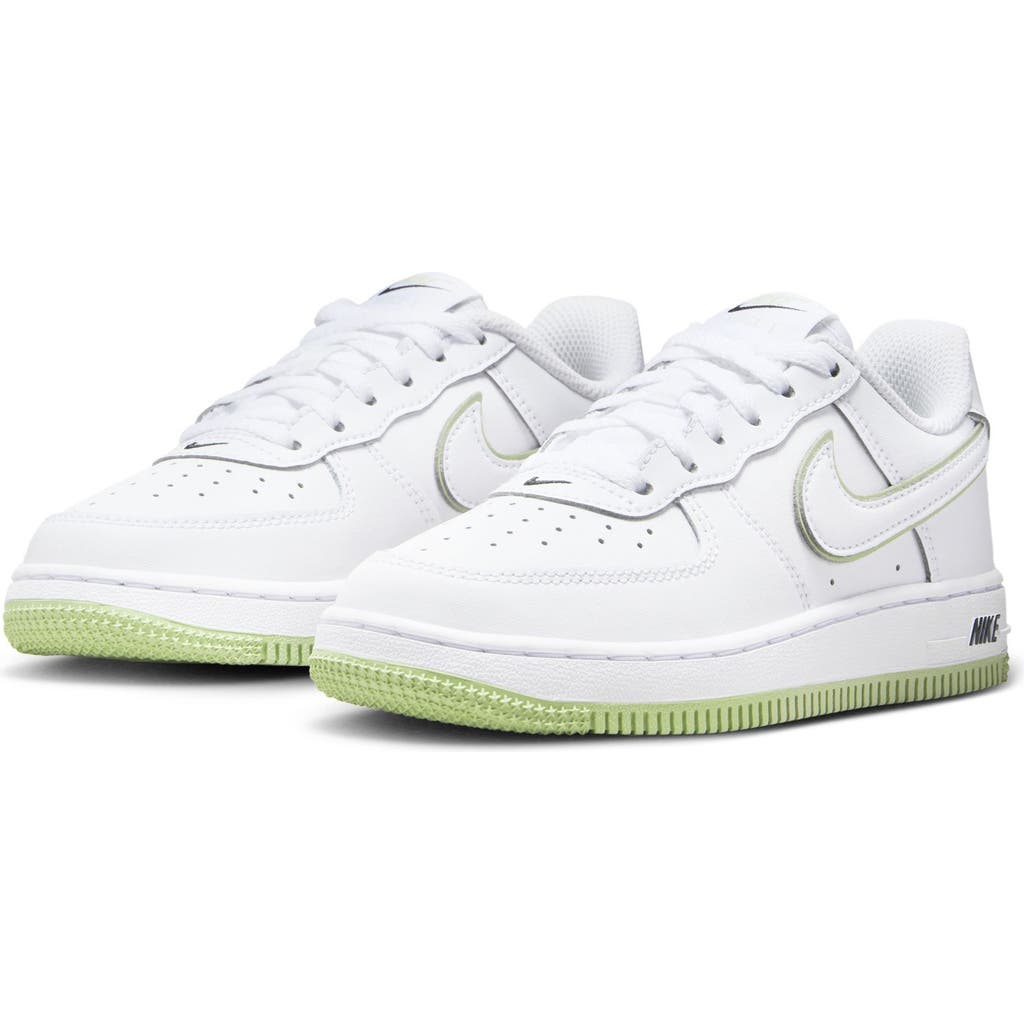 Nike Kids' Air Force 1 Sneaker In White/honeydew/white