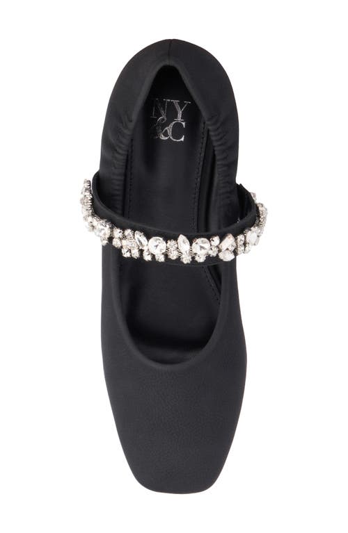 Shop New York And Company Paxley Crystal Strap Flat In Black