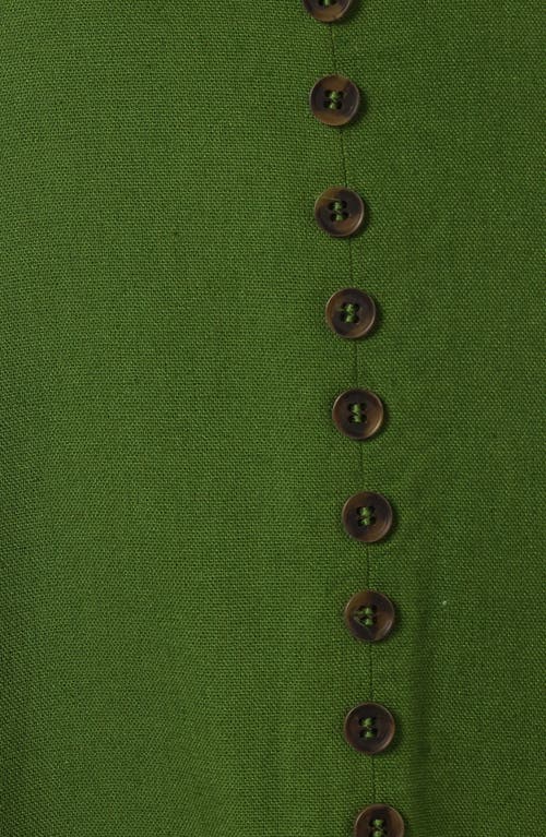 Petal And Pup Petal & Pup Darby Linen & Cotton Midi Sundress In Green