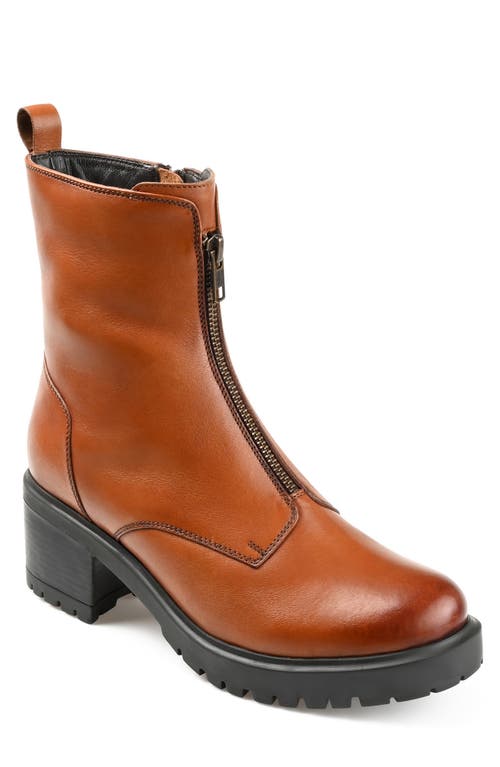 Norrah Leather Boot in Cognac