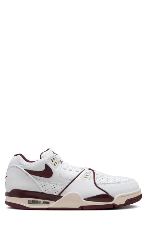 Shop Nike Air Flight 89 Low Basketball Sneaker In White/burgundy Crush/phantom