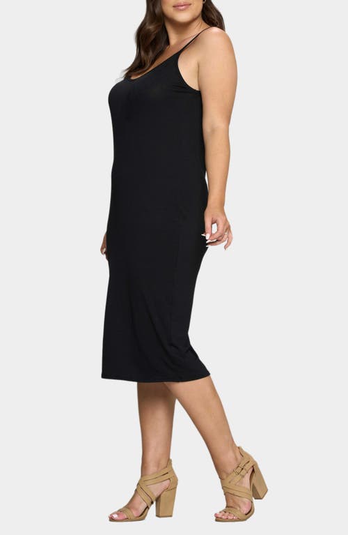 Shop L I V D Jennie Stretch Midi Body-con Dress In Black