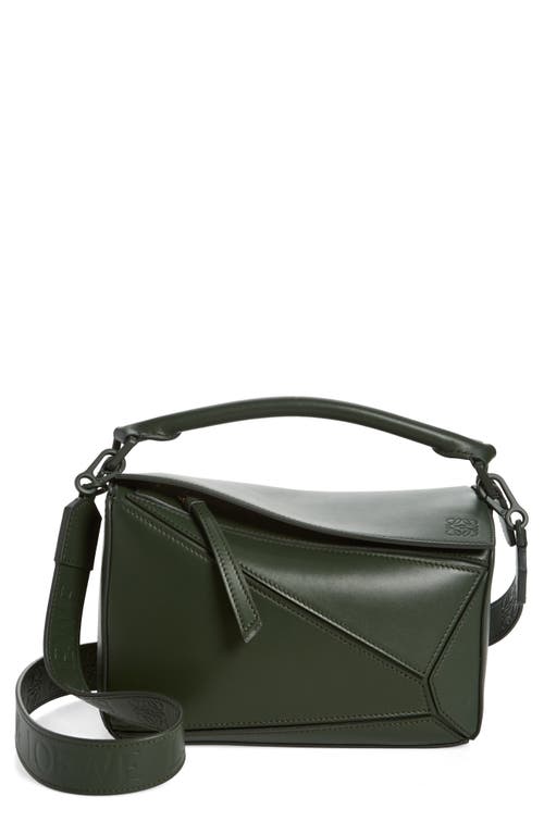 Loewe Small Puzzle Leather Bag in Vintage Khaki