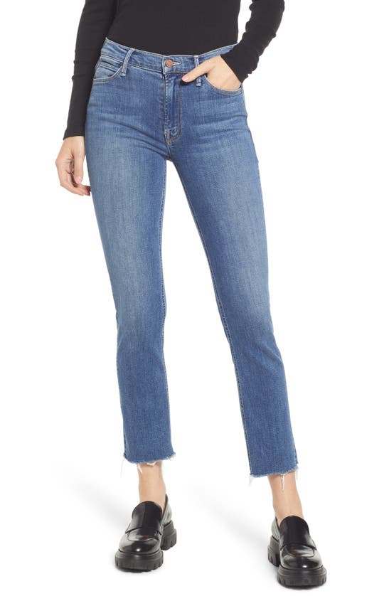 MOTHER THE DAZZLER RAW HEM ANKLE JEANS