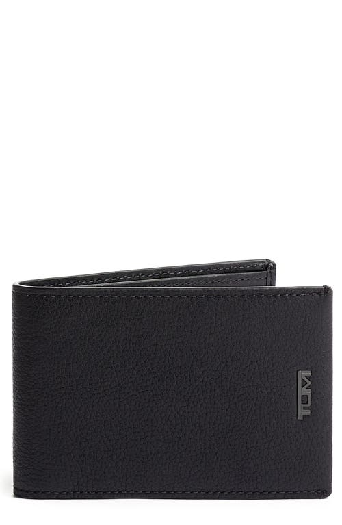 Nassau Slim Leather Wallet in Black Texture