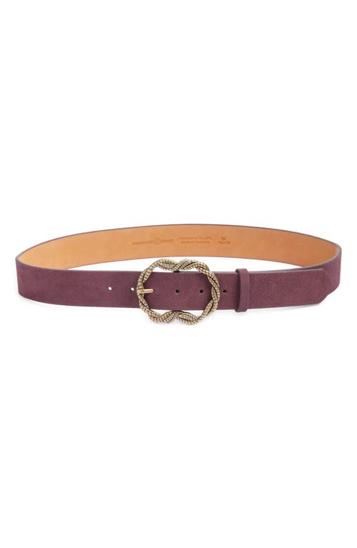 Shop Treasure & Bond Carmen Twist Rope Buckle Leather Belt In Burgundy Fudge