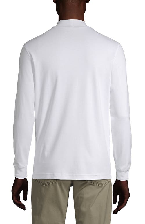Lands' End Cotton Supima Mock Turtleneck In White