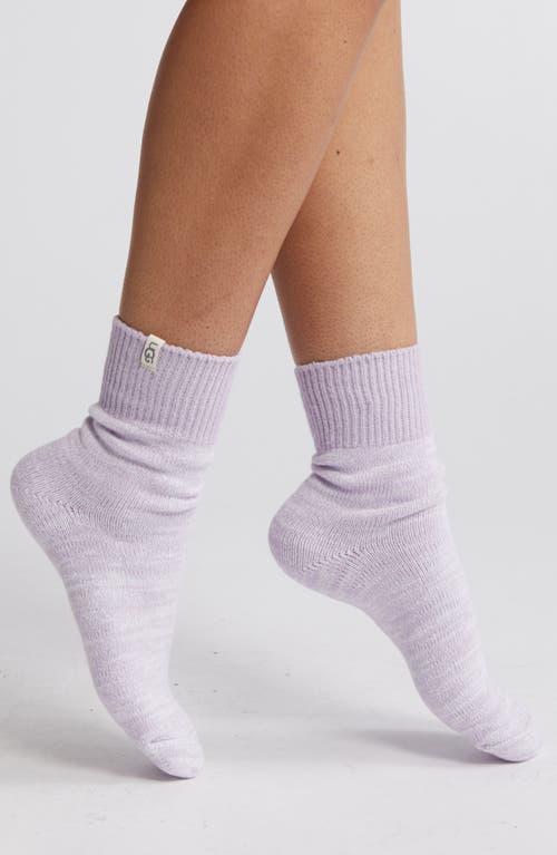 UGG(r) Rib Slouchy Quarter Socks in Orchid Petal at Nordstrom