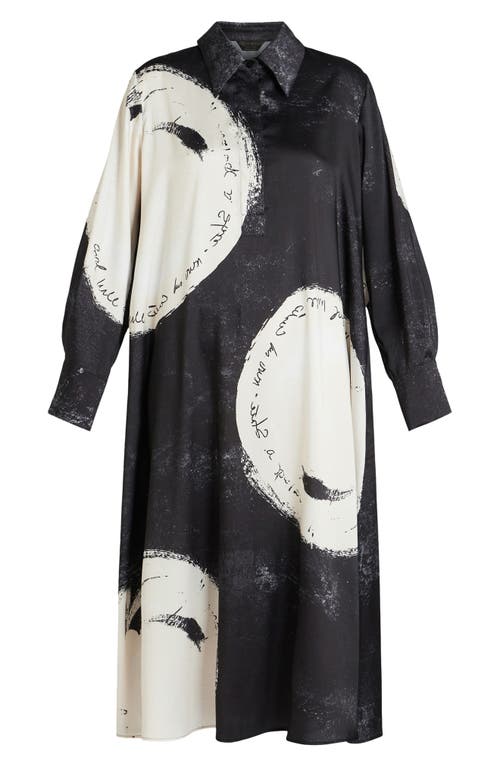 MARINA RINALDI MARINA RINALDI BONA CIRCLE PRINT LONG SLEEVE SHIRTDRESS 