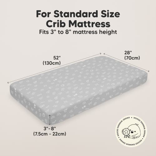 Keababies Soothe Fitted Crib Sheet In Abc Land Cloud