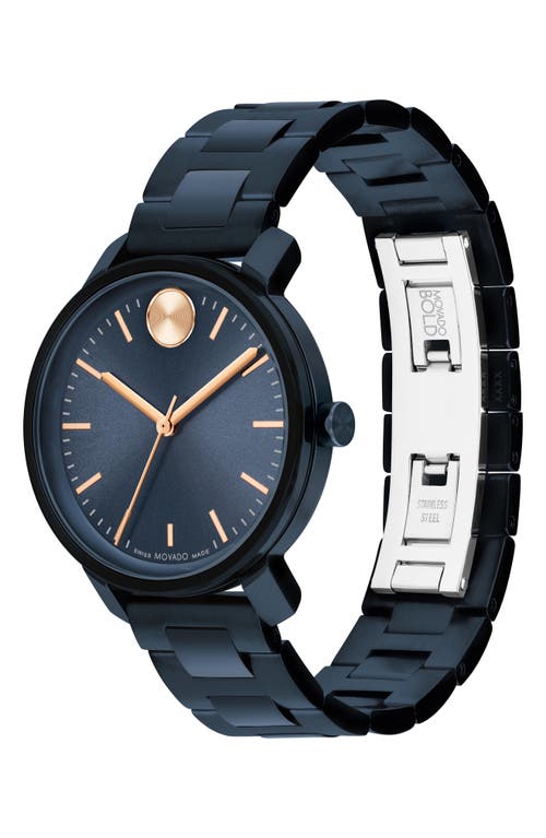 Shop Movado Bold Access Bracelet Watch, 34mm In Blue