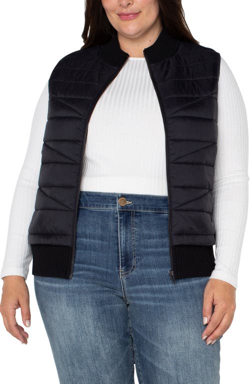 Shop Liverpool Puffer Vest In Black